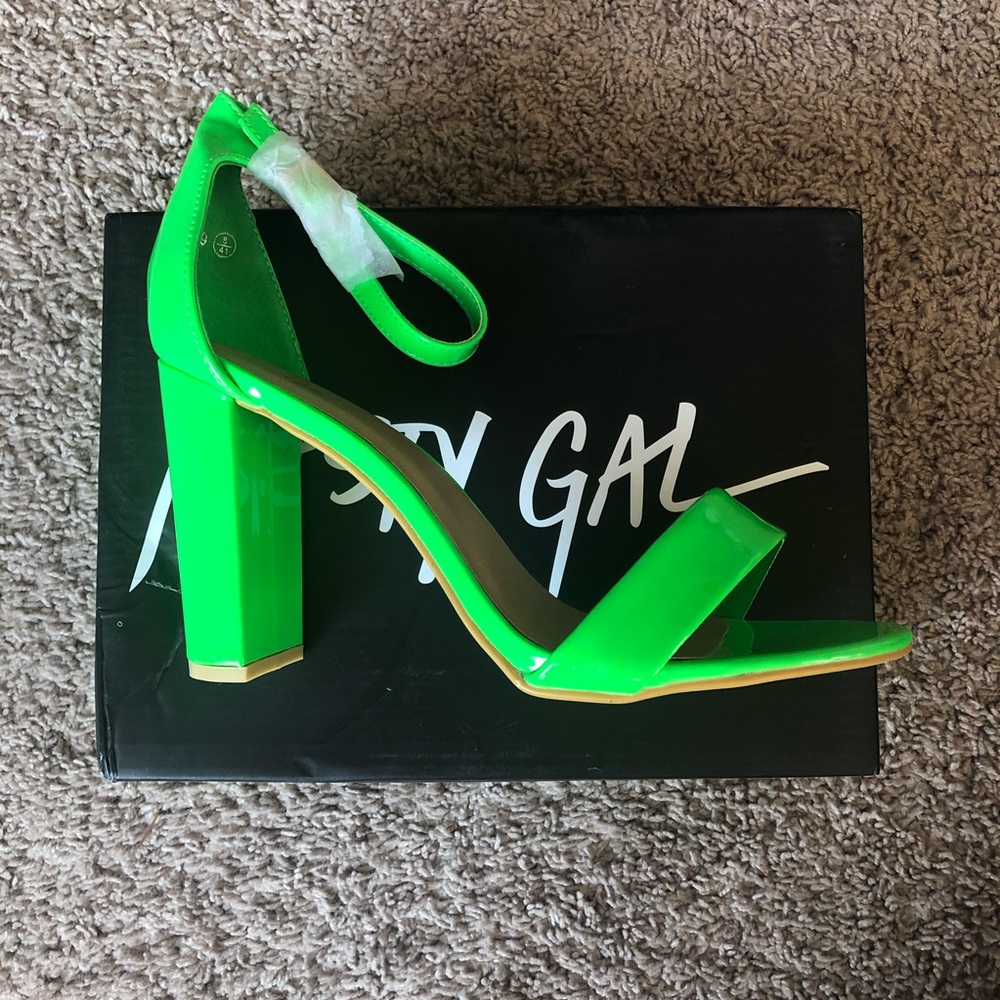 Neon green nasty gal heels